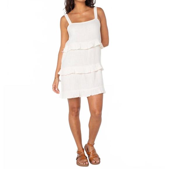 NEW ROXY soft sand mini dress in white - Picture 1 of 3